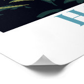 Honolulu Hawaii Vintage Travel Waikiki Beach Art Poster (Hoek)