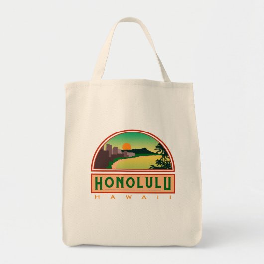 Honolulu Hawaii Waikiki Canvas tas (Voorkant)