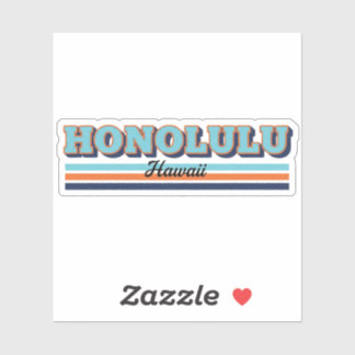Honolulu, HI | Stad Strepen, honolulu, hawaii, 70s Sticker