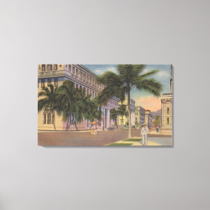 Honolulu, HIView of Bishop St.Honolulu, HI Canvas Afdruk