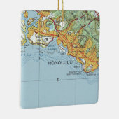 Honolulu  kaart keramisch ornament (Rechts)