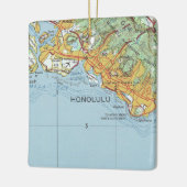 Honolulu  kaart keramisch ornament (Links)