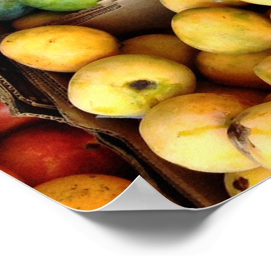 Honolulu-markt voor fruit poster (Hoek)