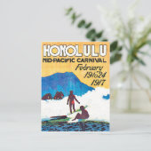 Honolulu, Mid-Pacific kermis, vintage reis Briefkaart (Staand voorkant)