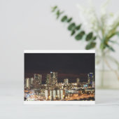 Honolulu Night Skyline Briefkaart (Staand voorkant)