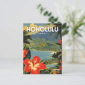 Honolulu Nostalgic Briefkaart (Staand voorkant)