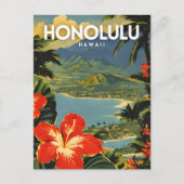 Honolulu Nostalgic Briefkaart (Voorkant)