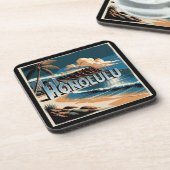 Honolulu O’aho Hawaii Bier Onderzetter (Linkerzijde)