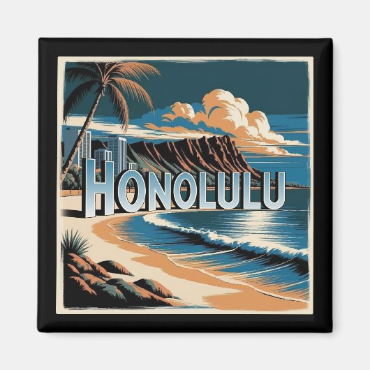 Honolulu O’aho Hawaii Magneet (Voorkant)