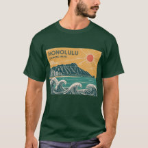 Honolulu Oahu Diamond Head Retro Mid-Century Style