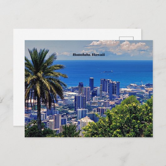 Honolulu, Oahu, Hawaï Briefkaart (Voorkant / Achterkant)
