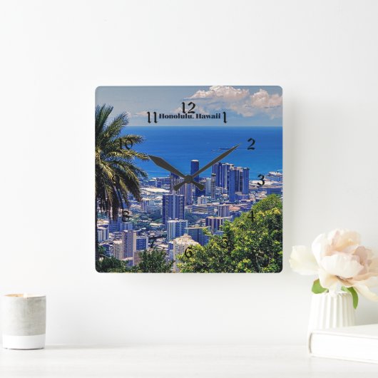 Honolulu, Oahu, Hawaï Vierkante Klok (Huis)