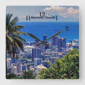 Honolulu, Oahu, Hawaï Vierkante Klok (Voorkant)