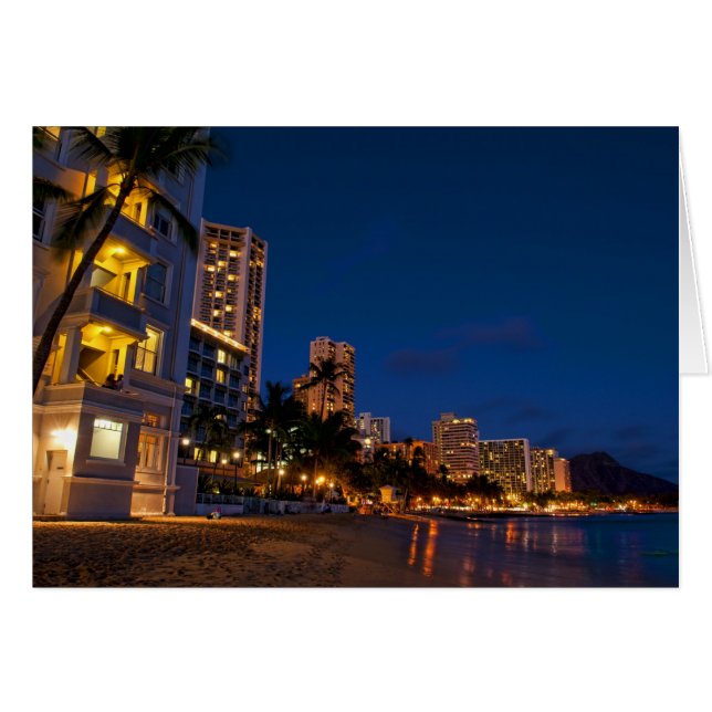 Honolulu, Oahu, Hawaii. Nachtblootstelling (Voorkant Horizontaal)
