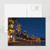 Honolulu, Oahu, Hawaii. Nachtblootstelling Briefkaart (Voorkant / Achterkant)