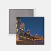 Honolulu, Oahu, Hawaii. Nachtblootstelling Magneet (Voorkant / Achterkant)
