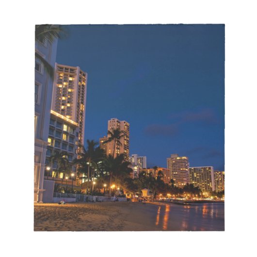 Honolulu, Oahu, Hawaii. Nachtblootstelling Notitieblok (Voorkant)