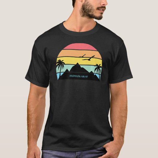 Honolulu oahu Hawaii Surf Aloha Gift Maui T-shirt (Voorkant)