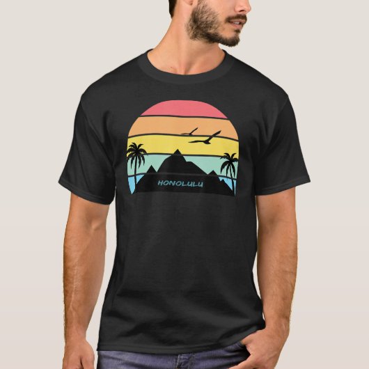 Honolulu oahu Hawaii Surf Aloha Gift Maui T-shirt (Voorkant)
