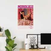 Honolulu Poster Hawaii Reis Kunst Hawaiaanse Print (Thuiskantoor)
