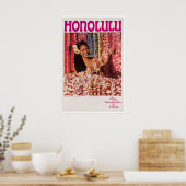 Honolulu Poster Hawaii Reis Kunst Hawaiaanse Print (Keuken)