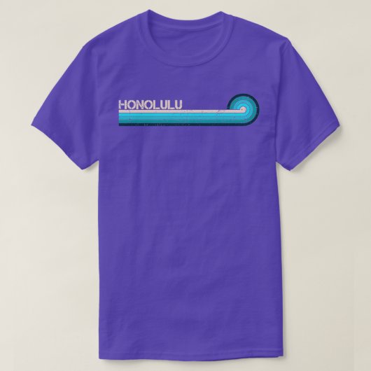 Honolulu Retro Stripes TShirt (Design voorkant)