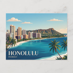 Honolulu Silhouet Hawaii Briefkaart