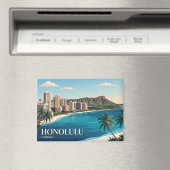 Honolulu Silhouet Hawaii Magneet (Insitu (Vaatwasser))