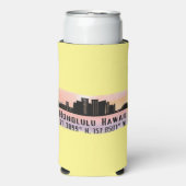 Honolulu Silhouette Breedtegraad en Lengtegraad  Seltzer Blikjeskoeler (Seltzer Voorkant)