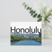 Honolulu skyline met Honolulu in de Sky Briefkaart (Staand voorkant)