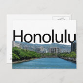 Honolulu skyline met Honolulu in de Sky Briefkaart (Voorkant / Achterkant)