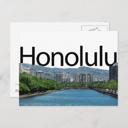 Honolulu skyline met Honolulu in de Sky Briefkaart (Voorkant / Achterkant)