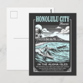 Honolulu Stad Hawaï In De Aloha-eilanden Briefkaart (Voorkant / Achterkant)