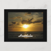 Honolulu Sunset Briefkaart (Voorkant)