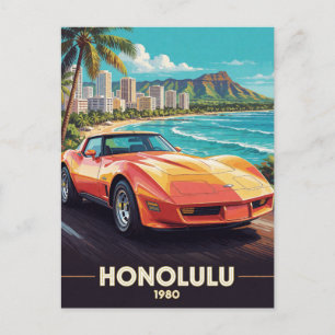 Honolulu Tropische Weg Cruiser 1980 Hawaii Briefkaart