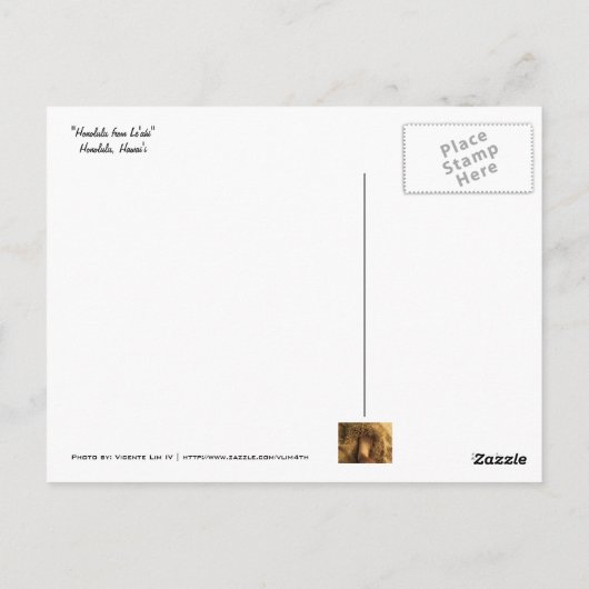 Honolulu uit Le'ahi Briefkaart (Achterkant)