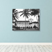 Honolulu, Uitzicht Hawaii van de Bondsdag en Post Canvas Afdruk (Insitu (Houten vloer))