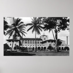 Honolulu, Uitzicht Hawaii van de Bondsdag en Post  Poster