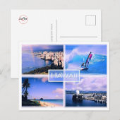 Honolulu uitzicht - The Perouse - Lanikai Beach Oa Briefkaart (Voorkant / Achterkant)