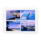 Honolulu uitzicht - The Perouse - Lanikai Beach Oa Magneet (Horizontaal)