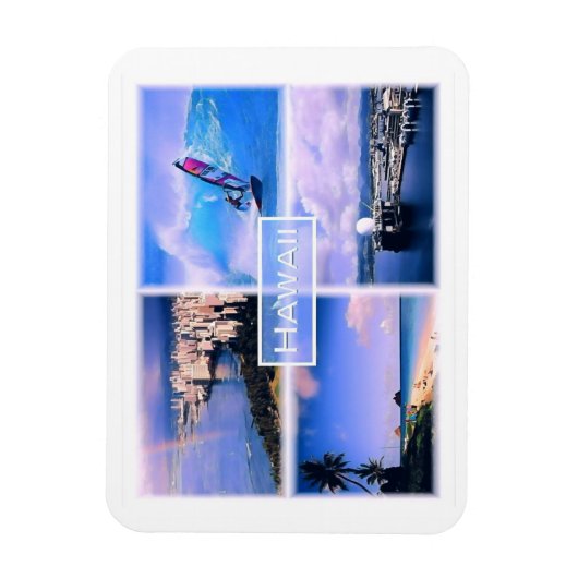 Honolulu uitzicht - The Perouse - Lanikai Beach Oa Magneet (Verticaal)