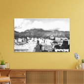 Honolulu, Uitzicht van de stad Hawaii uit de Aloha Canvas Afdruk (Insitu (Woonkamer))