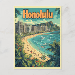 Honolulu - Urban Hawaii Beach Briefkaart