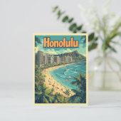 Honolulu - Urban Hawaii Beach Briefkaart (Staand voorkant)