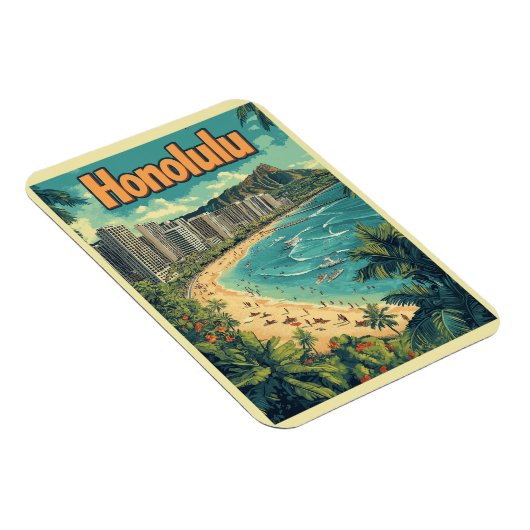 Honolulu - Urban Hawaii Beach Magneet (Rechterzijde)