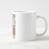 Honolulu vintage retro reisprint grote koffiekop (Rechts)