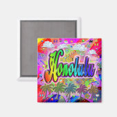 Honolulu Vista Express-magneet Magneet (Voorkant / Achterkant)