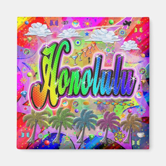 Honolulu Vista Express-magneet Magneet (Voorkant)