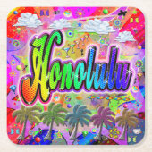 Honolulu Vista Express-Onderzetter Kartonnen Onderzetters (Voorkant)