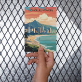 Honolulu Waikiki Beach Hawaii Panorama Uitzicht Be Briefkaart